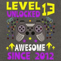 Level 13 Unlocked Awesome Since 2012 13th Birthday Gaming Cotton Canvas Backpack