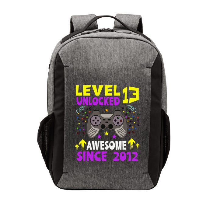 Level 13 Unlocked Awesome Since 2012 13th Birthday Gaming Vector Backpack