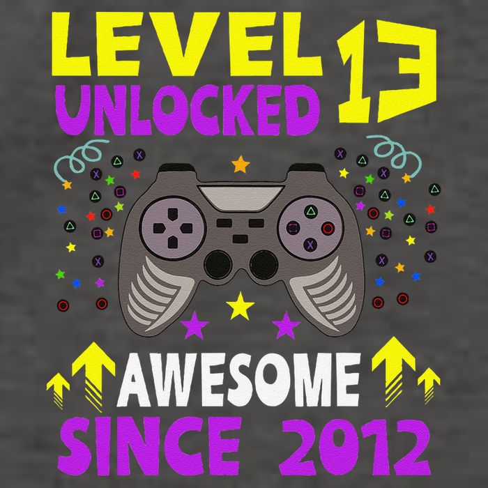 Level 13 Unlocked Awesome Since 2012 13th Birthday Gaming Vector Backpack
