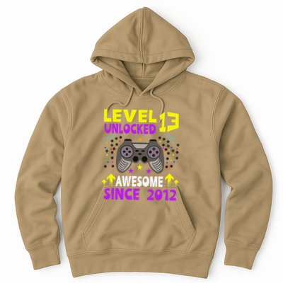 Level 13 Unlocked Awesome Since 2012 13th Birthday Gaming Hoodie