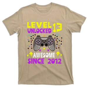 Level 13 Unlocked Awesome Since 2012 13th Birthday Gaming T-Shirt