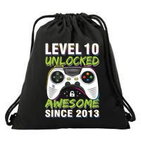 Level 10 Unlocked Awesome Since 2013 10th Birthday Gaming Drawstring Bag