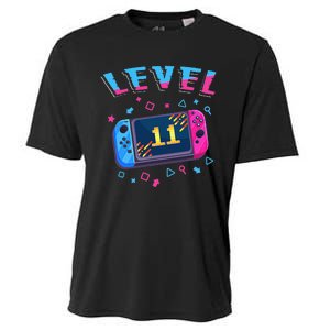 Level 11 Unlocked Gamer 11th Birthday Gift Video Game Lovers Gift Cooling Performance Crew T-Shirt