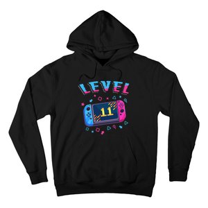 Level 11 Unlocked Gamer 11th Birthday Gift Video Game Lovers Gift Hoodie