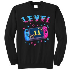 Level 11 Unlocked Gamer 11th Birthday Gift Video Game Lovers Gift Sweatshirt