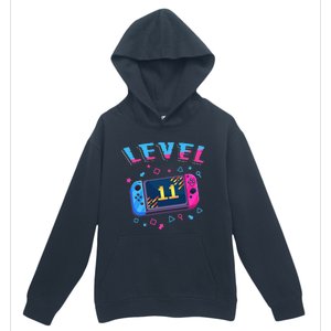 Level 11 Unlocked Gamer 11th Birthday Gift Video Game Lovers Gift Urban Pullover Hoodie