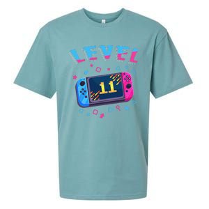 Level 11 Unlocked Gamer 11th Birthday Gift Video Game Lovers Gift Sueded Cloud Jersey T-Shirt