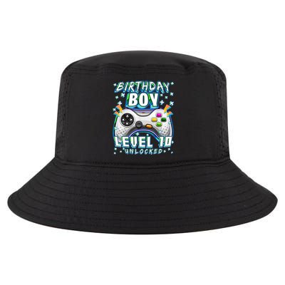 Level 10 Unlocked Video Game 10th Birthday Gamer Boys TShirt Cool Comfort Performance Bucket Hat