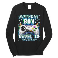 Level 10 Unlocked Video Game 10th Birthday Gamer Boys TShirt Long Sleeve Shirt