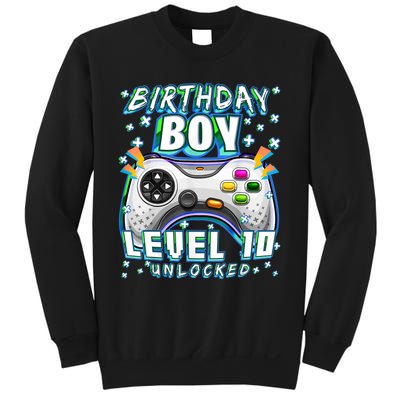 Level 10 Unlocked Video Game 10th Birthday Gamer Boys TShirt Sweatshirt