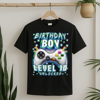 Level 10 Unlocked Video Game 10th Birthday Gamer Boys TShirt T-Shirt