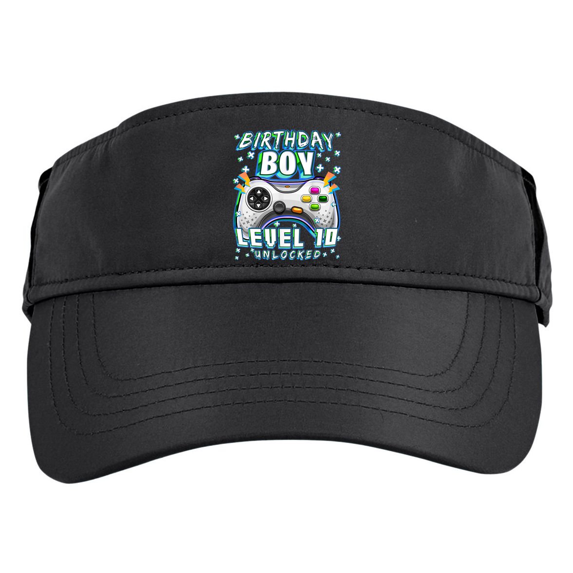 Level 10 Unlocked Video Game 10th Birthday Gamer Boys TShirt Adult Drive Performance Visor