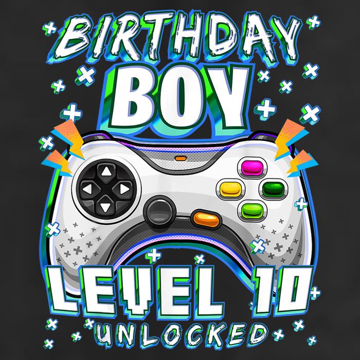 Level 10 Unlocked Video Game 10th Birthday Gamer Boys TShirt Adult Drive Performance Visor