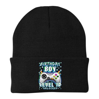 Level 10 Unlocked Video Game 10th Birthday Gamer Boys TShirt Beanie