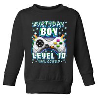 Level 10 Unlocked Video Game 10th Birthday Gamer Boys TShirt Toddler Sweatshirt