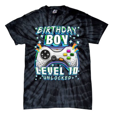 Level 10 Unlocked Video Game 10th Birthday Gamer Boys TShirt Tie-Dye T-Shirt