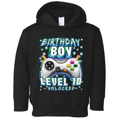 Level 10 Unlocked Video Game 10th Birthday Gamer Boys TShirt Toddler Hoodie