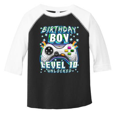 Level 10 Unlocked Video Game 10th Birthday Gamer Boys TShirt Toddler Fine Jersey T-Shirt