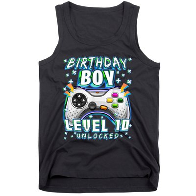 Level 10 Unlocked Video Game 10th Birthday Gamer Boys TShirt Tank Top