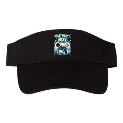 Level 10 Unlocked Video Game 10th Birthday Gamer Boys TShirt Visor
