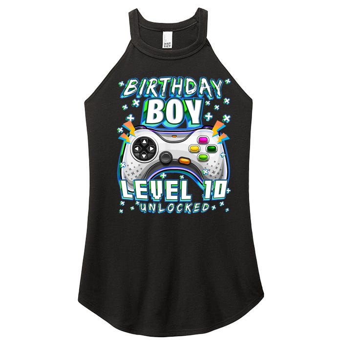 Level 10 Unlocked Video Game 10th Birthday Gamer Boys TShirt Women’s Perfect Tri Rocker Tank