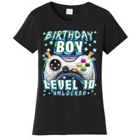 Level 10 Unlocked Video Game 10th Birthday Gamer Boys TShirt Women's T-Shirt