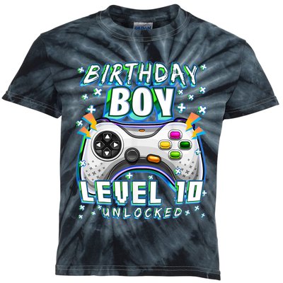 Level 10 Unlocked Video Game 10th Birthday Gamer Boys TShirt Kids Tie-Dye T-Shirt