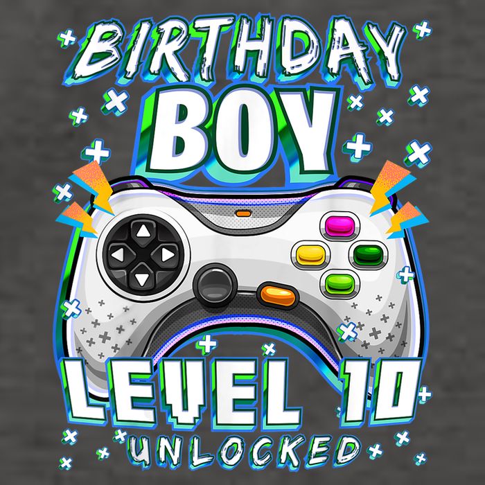 Level 10 Unlocked Video Game 10th Birthday Gamer Boys TShirt Vector Backpack