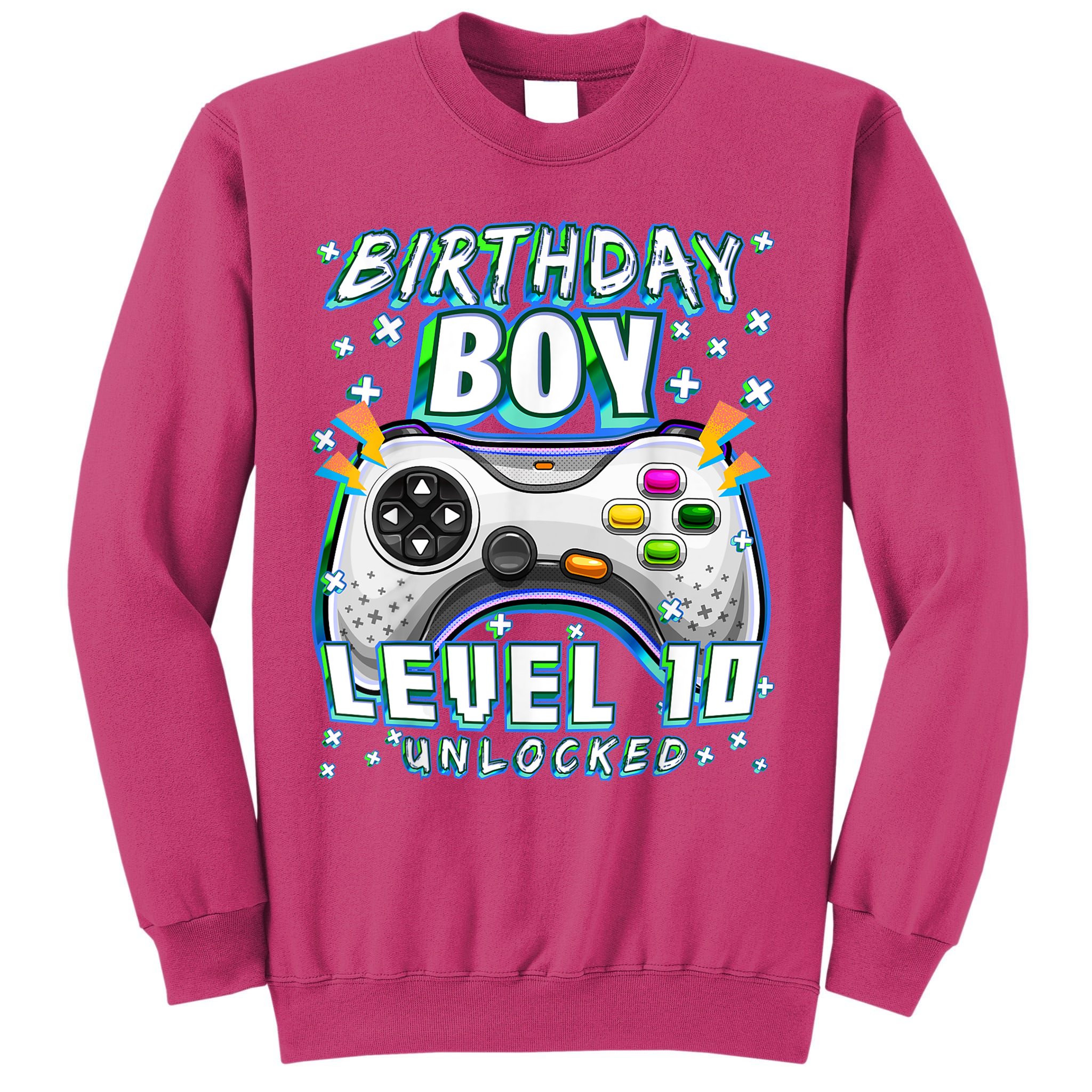 Level 10 Unlocked Video Game 10th Birthday Gamer Boys TShirt