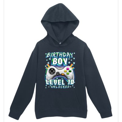 Level 10 Unlocked Video Game 10th Birthday Gamer Boys TShirt Urban Pullover Hoodie