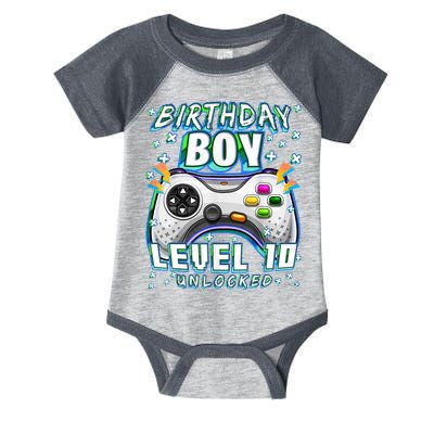 Level 10 Unlocked Video Game 10th Birthday Gamer Boys TShirt Infant Baby Jersey Bodysuit