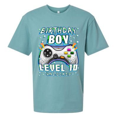 Level 10 Unlocked Video Game 10th Birthday Gamer Boys TShirt Sueded Cloud Jersey T-Shirt