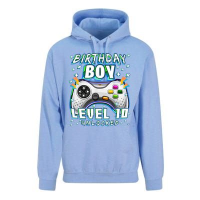 Level 10 Unlocked Video Game 10th Birthday Gamer Boys TShirt Unisex Surf Hoodie