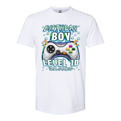 Level 10 Unlocked Video Game 10th Birthday Gamer Boys TShirt Softstyle CVC T-Shirt