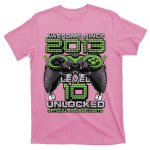 Level 10 Unlocked Awesome Since 2013 10th Birthday Gaming T-Shirt