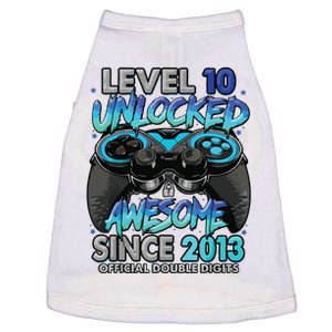 Level 10 Unlocked Awesome Since 2013 10th Birthday Gaming Doggie Tank