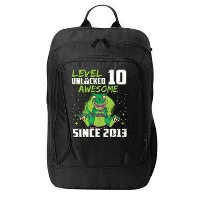 Level 10 Unlocked Awesome Since 2013 10th Birthday Gaming City Backpack