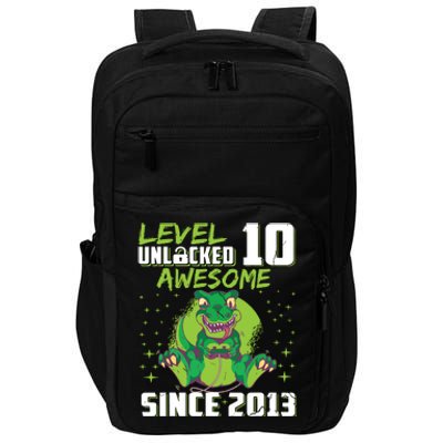 Level 10 Unlocked Awesome Since 2013 10th Birthday Gaming Impact Tech Backpack