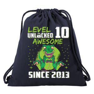 Level 10 Unlocked Awesome Since 2013 10th Birthday Gaming Drawstring Bag