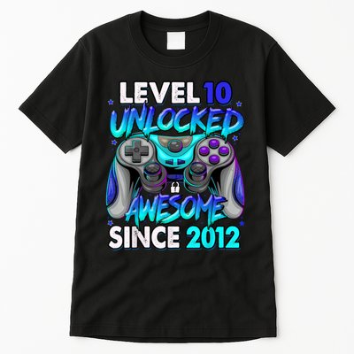 Level 10 Unlocked Awesome Since 2012 10th Birthday Tall T-Shirt