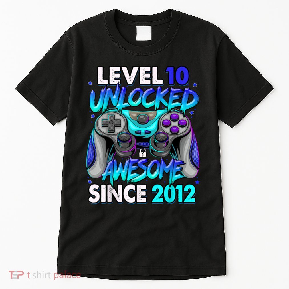 Level 10 Unlocked Awesome Since 2012 10th Birthday Tall T-Shirt