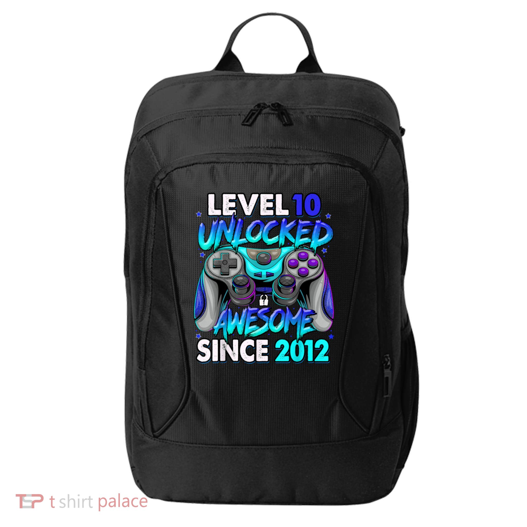 Level 10 Unlocked Awesome Since 2012 10th Birthday City Backpack