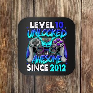 Level 10 Unlocked Awesome Since 2012 10th Birthday Coaster