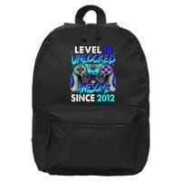 Level 10 Unlocked Awesome Since 2012 10th Birthday 16 in Basic Backpack