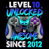 Level 10 Unlocked Awesome Since 2012 10th Birthday 16 in Basic Backpack