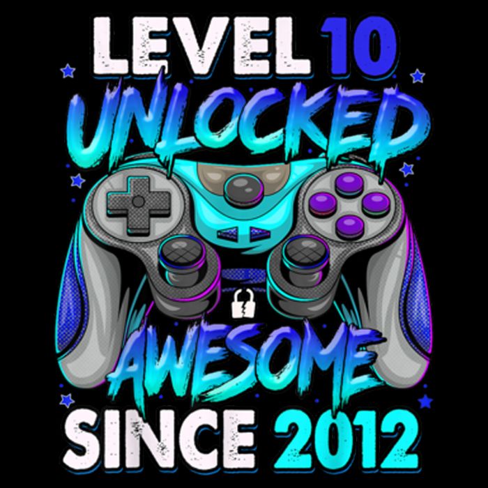 Level 10 Unlocked Awesome Since 2012 10th Birthday 16 in Basic Backpack