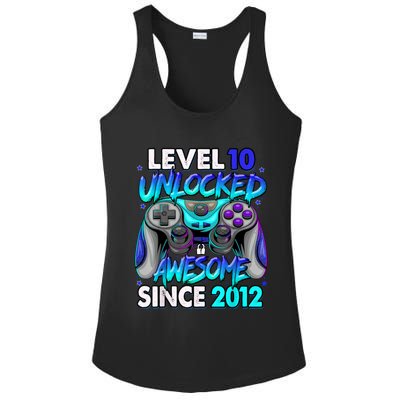 Level 10 Unlocked Awesome Since 2012 10th Birthday Ladies PosiCharge Competitor Racerback Tank