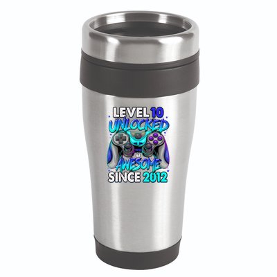 Level 10 Unlocked Awesome Since 2012 10th Birthday 16oz Travel Tumbler