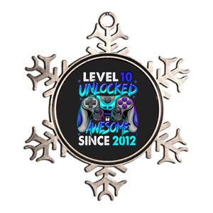 Level 10 Unlocked Awesome Since 2012 10th Birthday Metallic Star Ornament