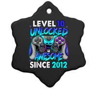 Level 10 Unlocked Awesome Since 2012 10th Birthday Ceramic Star Ornament